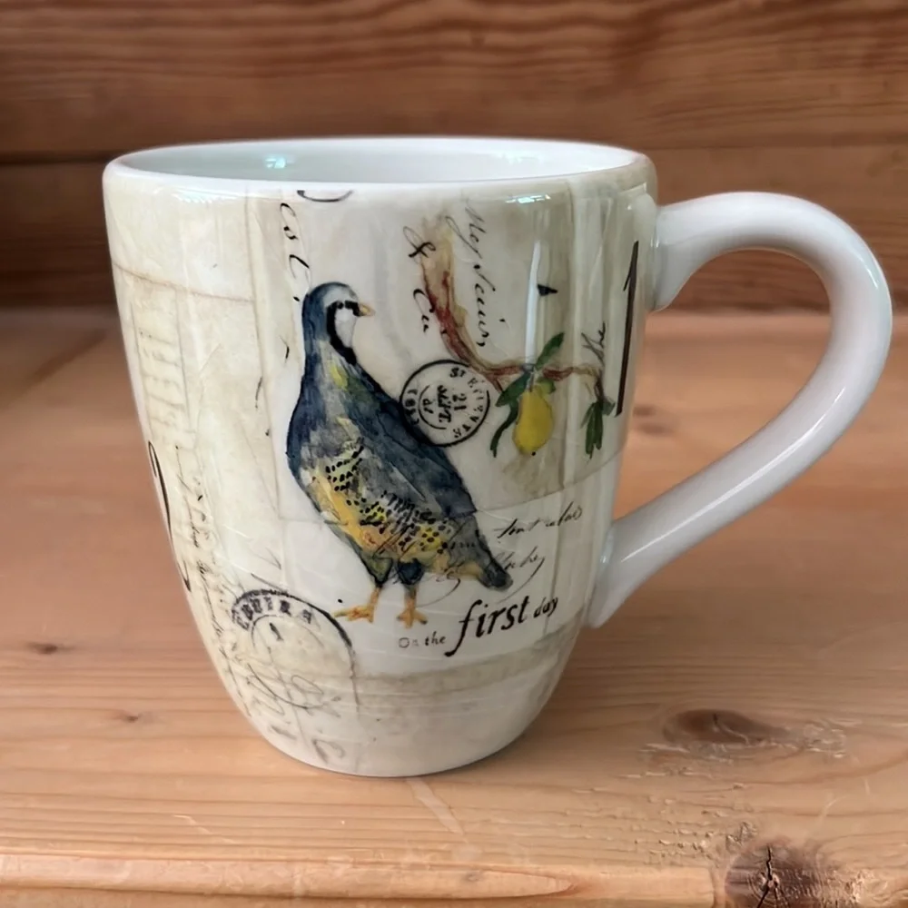 Williams-Sonoma Set of 4 Mugs- 12 Days of Christmas